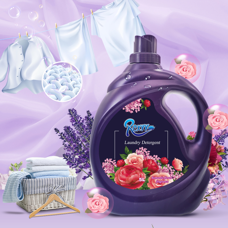 RCXYY 2L 5L High Quality good smell Household Romantic Liquid Laundry Detergentfor washing clothes