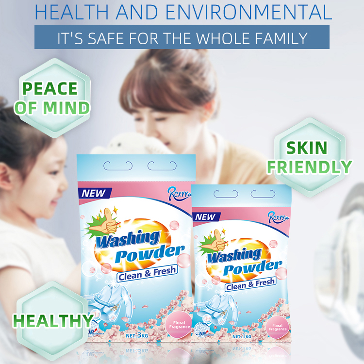 Factory Supplier Wholesale Bulk 1kg 3KG Eco-friendly High Quality Clothes Laundry Detergent Washing Powder for Household