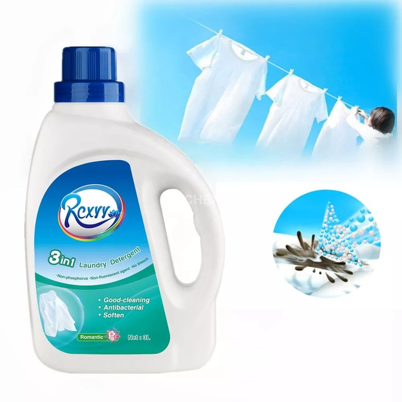 Wholesale 3L 3 in 1 Hand Machine Washing Detergent Strong Remove Juice Stains Clothes Liquid Laundry Detergent for Household