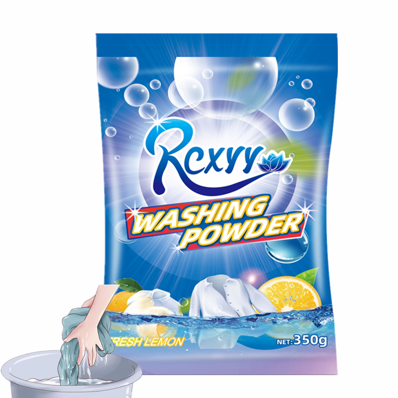 OEM Hot Sale High Quality Lemon Flower Fragrance Deep Cleaning Laundry Soap Detergent Washing Powder 150g