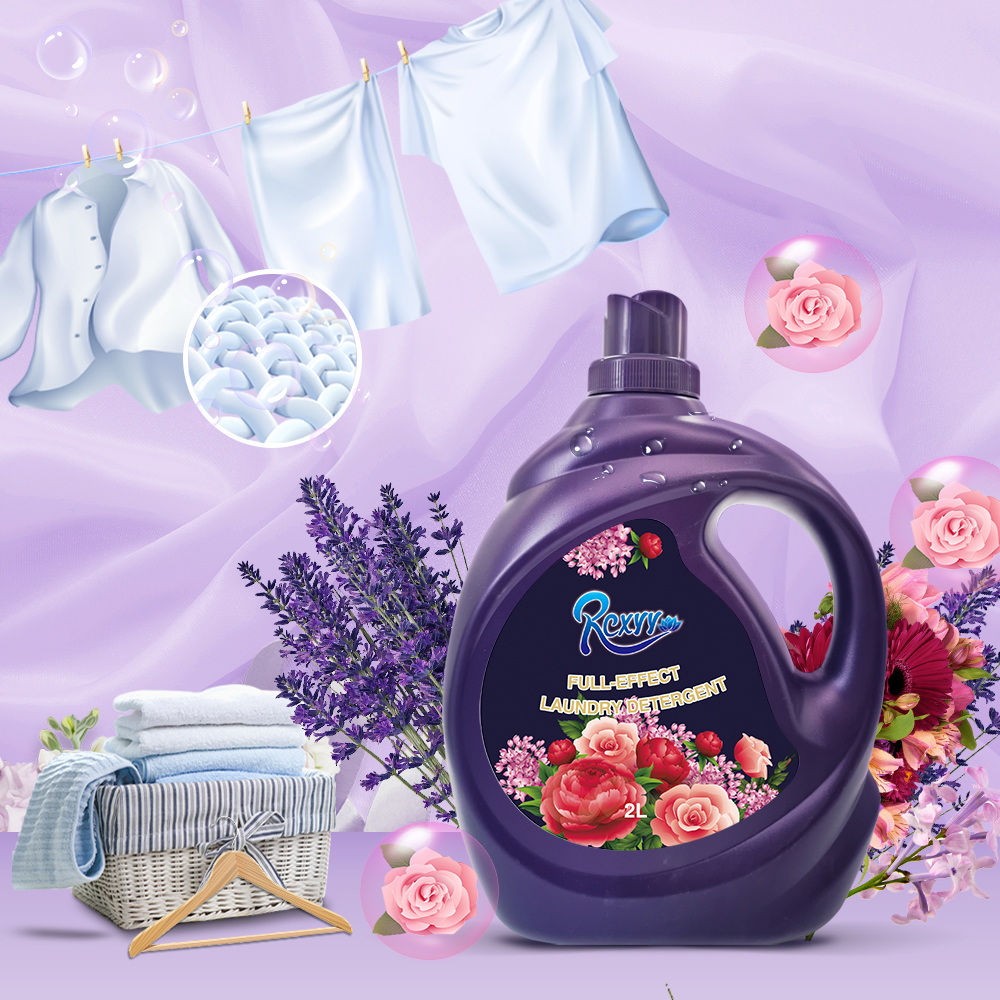 RCXYY 2L 5L High Quality good smell Household Romantic Liquid Laundry Detergentfor washing clothes