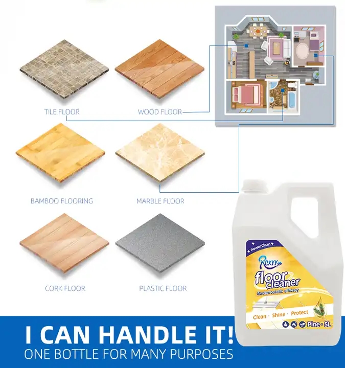 5 L Hot Sale Household Strong Decontamination Lasting Fragrance Liquid Detergent Floor Cleaner