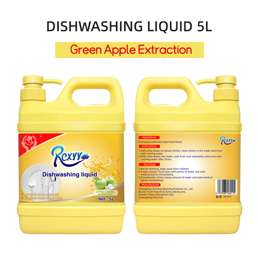 Wholesale Actives 5L High-quality Dishwashing Liquid Kumquat Detergent Dish Wash Powder Supplies