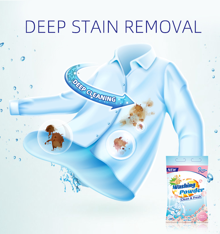 Factory Supplier Wholesale Bulk 1kg 3KG Eco-friendly High Quality Clothes Laundry Detergent Washing Powder for Household
